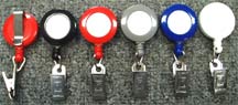 Retractable Badge Reels with Badge Clips (Bull Dog, Alligator Clips) for ID Card Holders