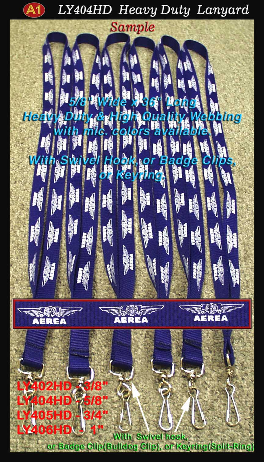 LY-404HD Custom Logo Lanyard - AEREA 