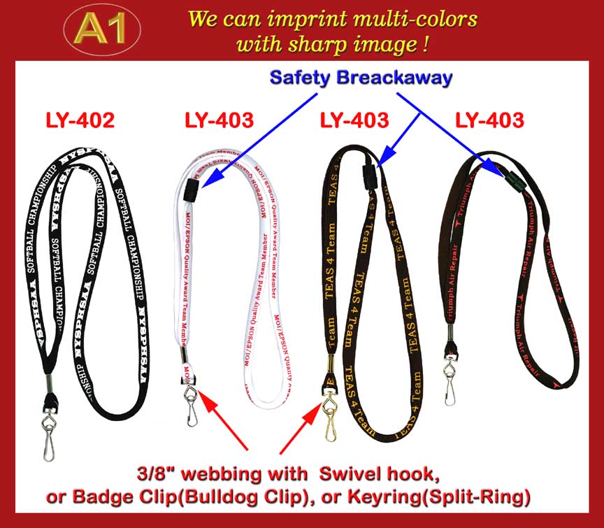 Custom Logo Safety lanyard with Swivel Hook