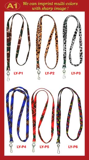 custom multi-color pattern lanyard