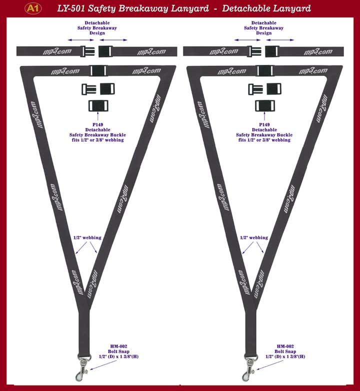 Safety Lanyard: The Easy Breakaway Lanyard with Detachable Safety Plastic Buckle