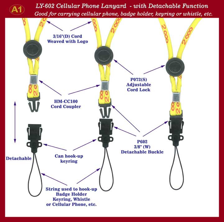 Cellular Phone lanyard: for Easy to carry Cellular Phone with Detachable
Function