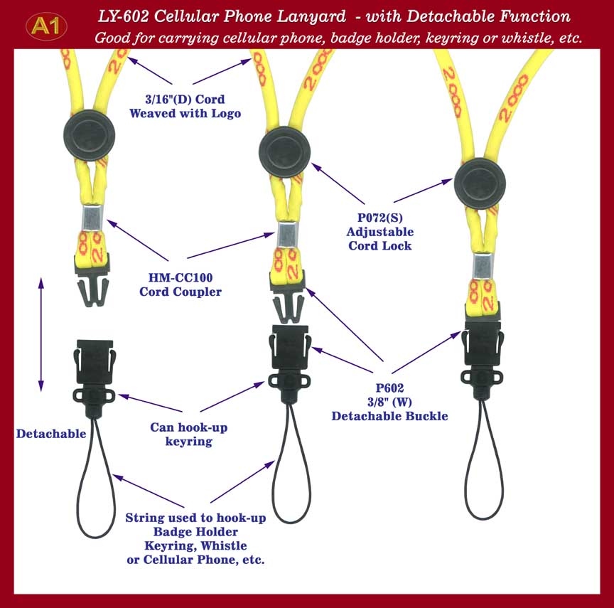 Cellular Phone lanyard: for Easy to carry Cellular Phone with Detachable Buckle