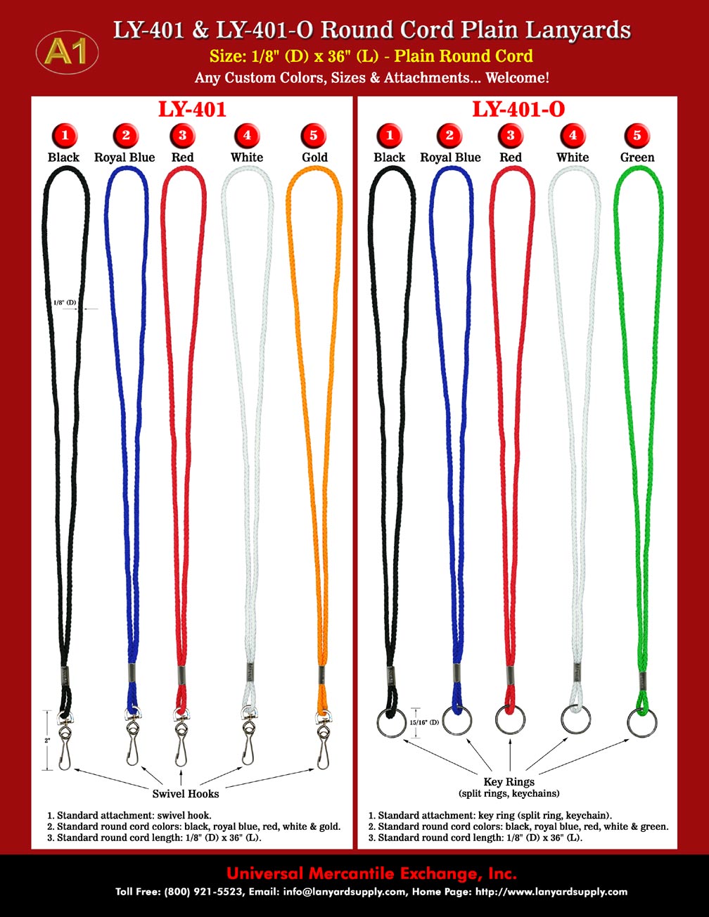 School Lanyards, Collge & University Lanyards - Low Cost Plain Lanyard Supplies