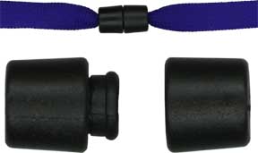 safety break-away lanyard with plastic breakaway connector or plastic buckles