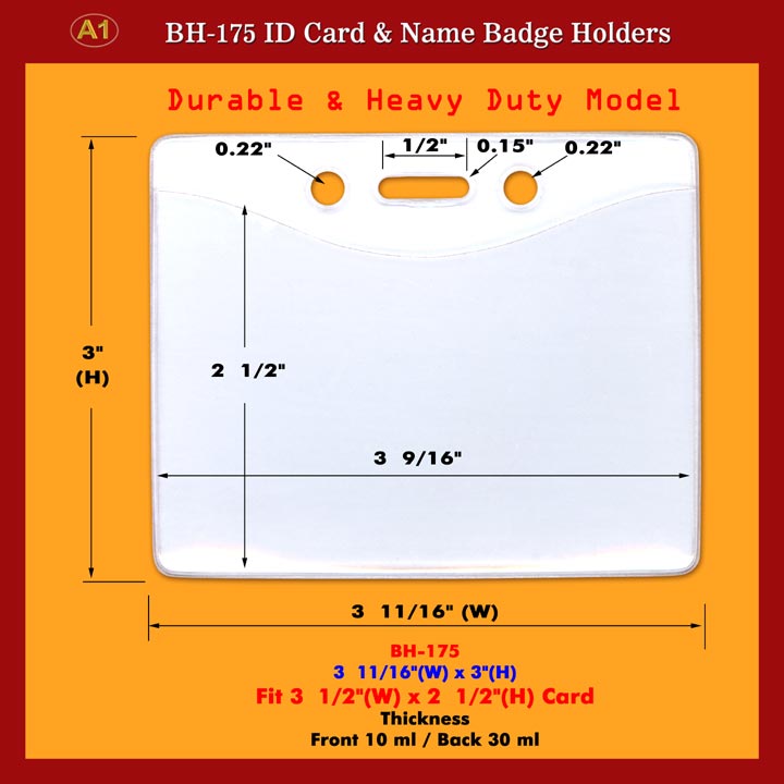 Durable and Heavy Duty Credit Card Size Photo ID Card Holder Supply