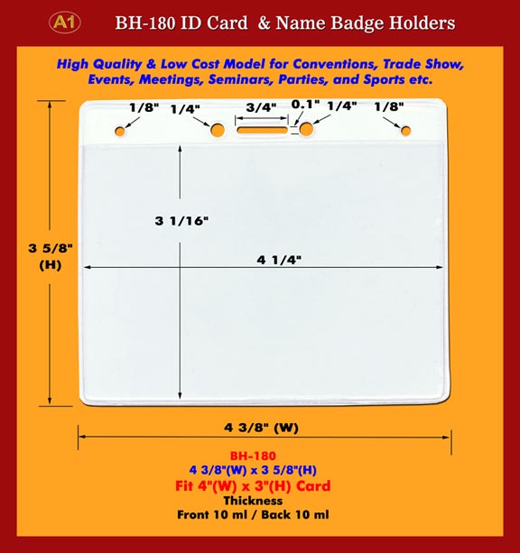 Convention Badge Holders,
Convention Name Badge Holders, Convention ID Holders BP-180